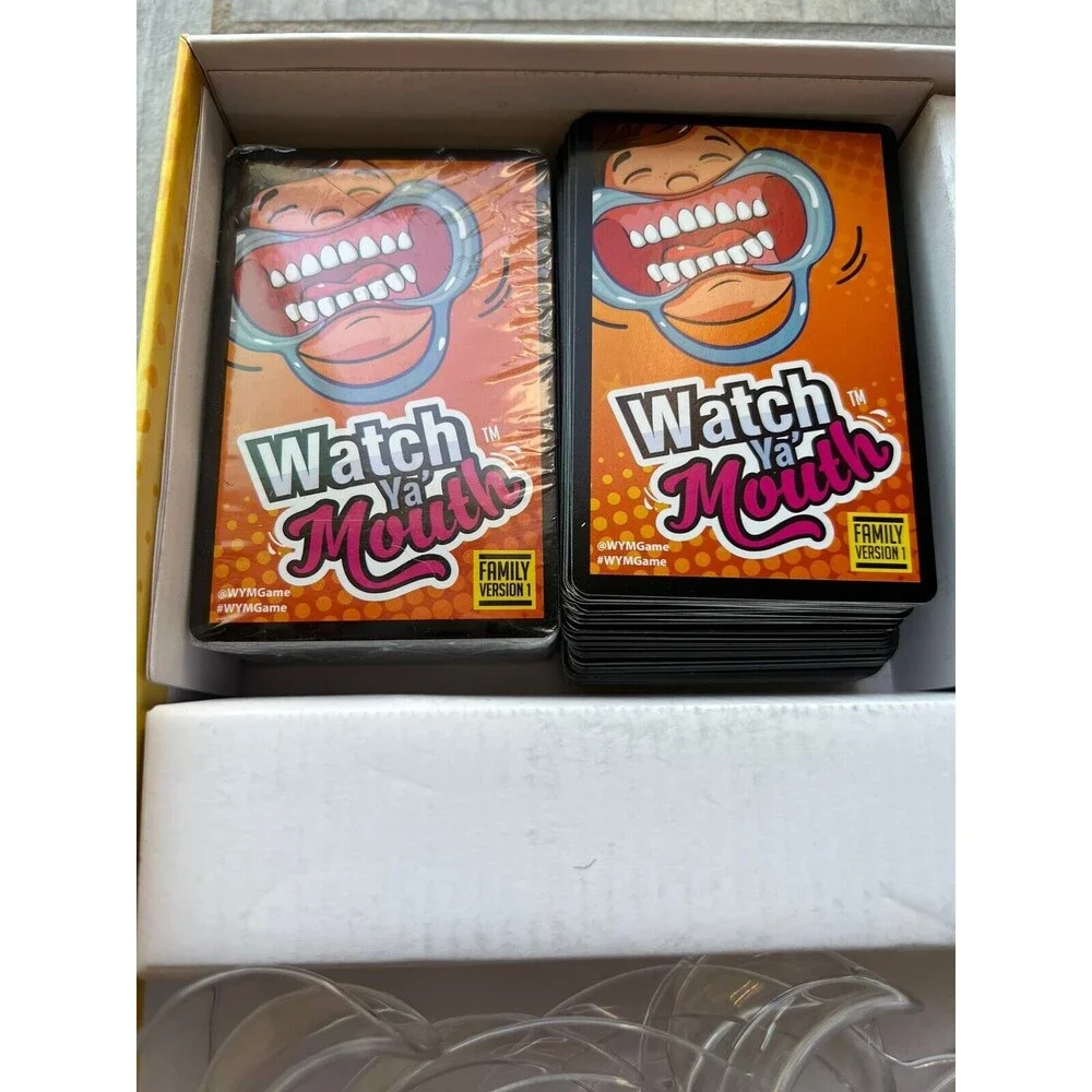 Watch Ya Mouth Family Party Card Funny Board Game NEVER USED KickStarter Play